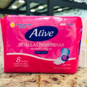 Toallas Sanitarias Alive Dia 8und