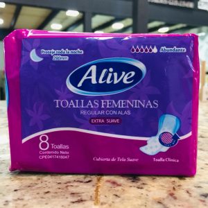 Toallas Sanitarias Alive Noche 8und